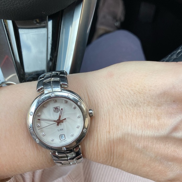 Tag Heuer Ladies link watch with diamonds. main image 7